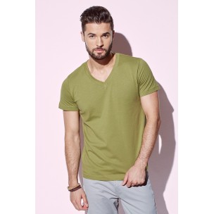 CAMISETA CUELLO PICO HOMBRE